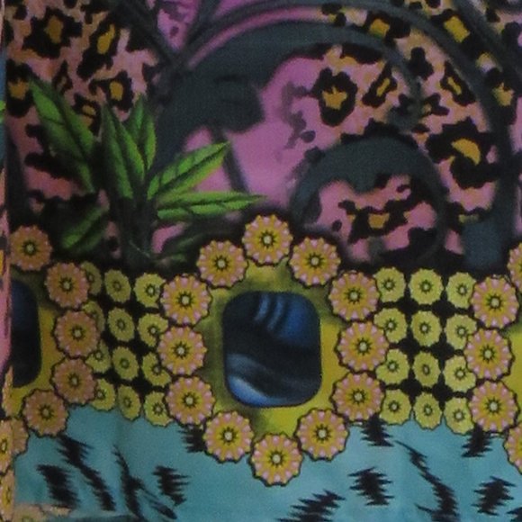 Gypsie Blu Animal Print Short Kaftan Summer Wear kimono sleeves beach wear - Picture 4 of 5